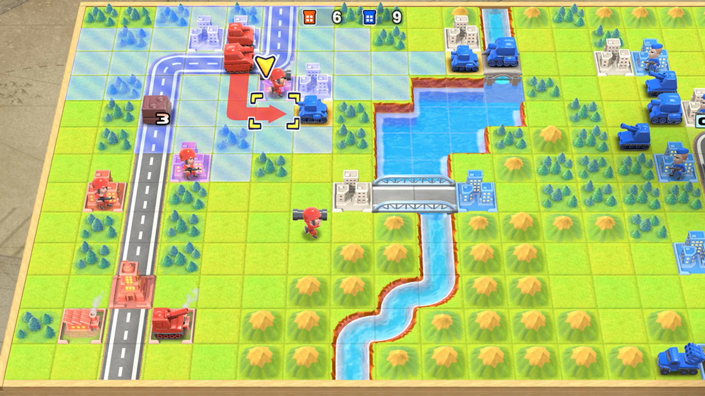 Advance Wars 1 & 2: Re-Boot Camp mission map